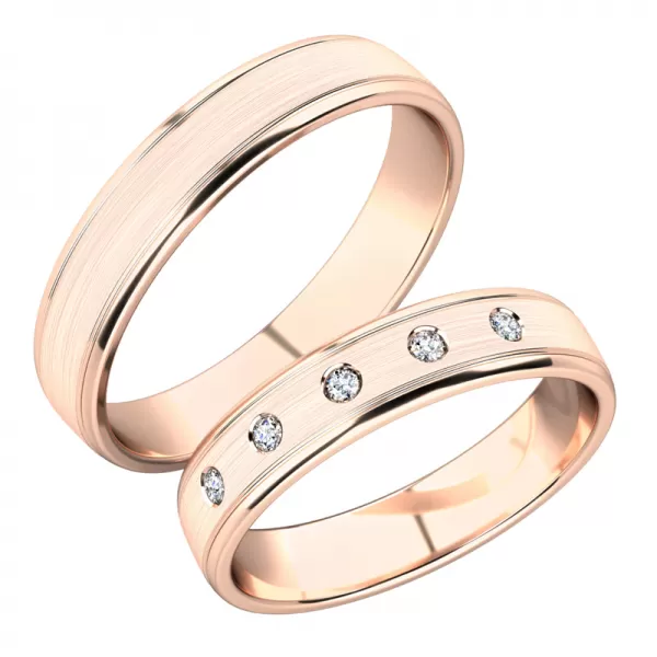 Snubní prsteny z bílého zlata SP-251B