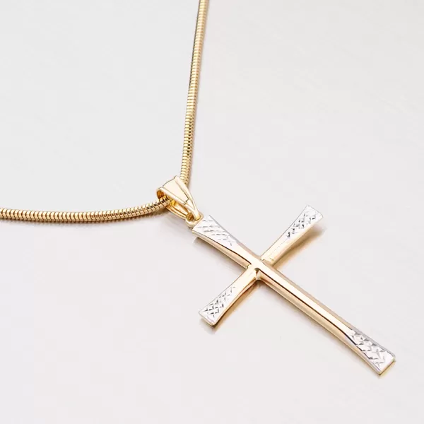 Zlatý kříž gravírovaný 43-2767