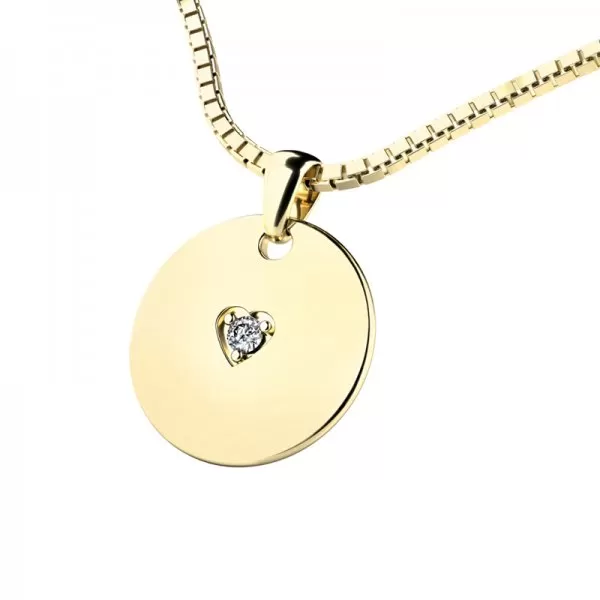 Zlatý kulatý medailonek 10949-ZL-ZIR