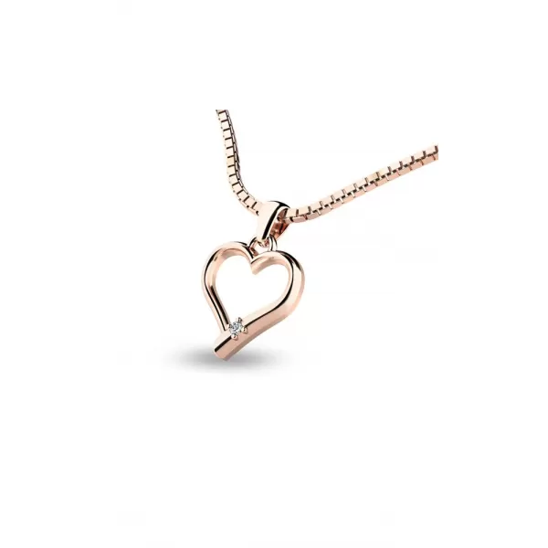 Srdce z růžového zlata 10917-CV-ZIR
