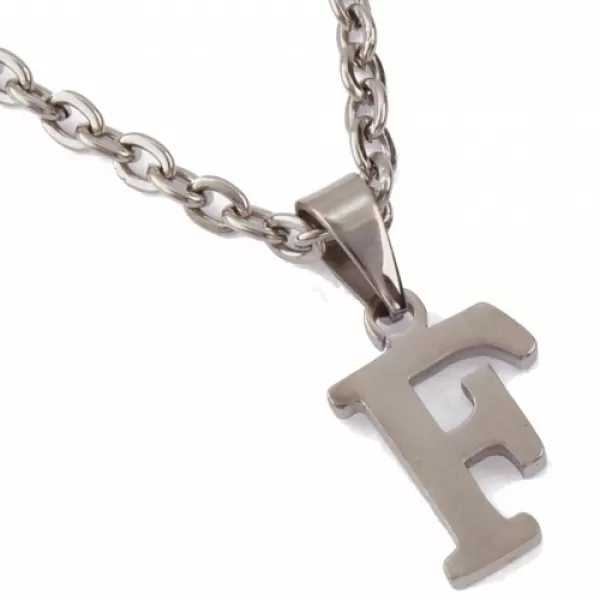 Ocelový přívěsek - písmenko F 63135