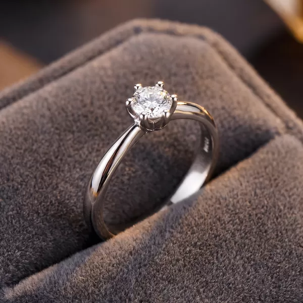 Zásnubní prsten bílé zlato 585/1000 přírodní diamant 0.155 ct G/SI ZP-10819D