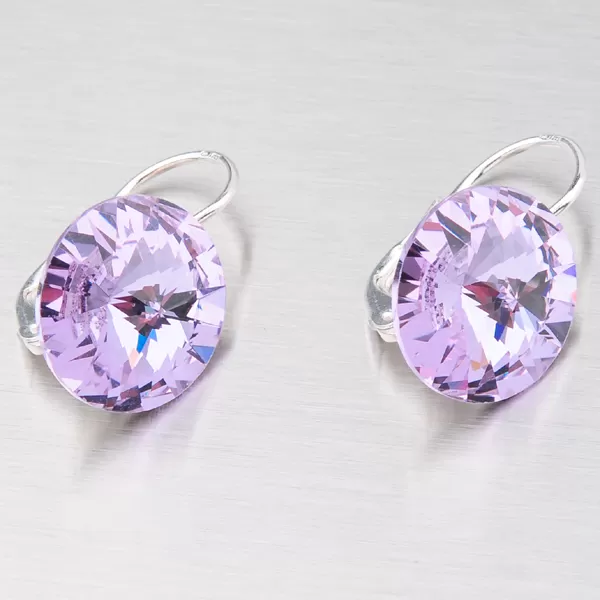 Stříbrný přívěsek s fialovým krystalem 14 mm D132F-JK