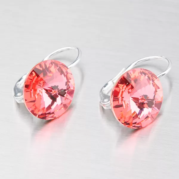 Přívěsek s oranžovorůžovým krystalem 12 mm D113ORS-JK