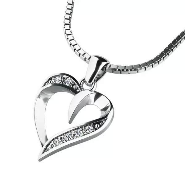 Zlatý přívěsek srdce 10879-B-ZIR