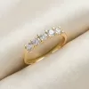 Zásnubní prsten žluté zlato 585/1000 zirkon 5x ZP-10773-ZL-ZIR