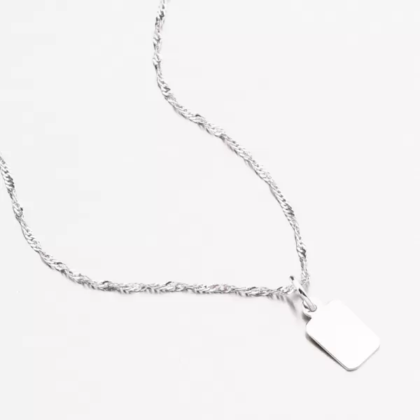 Přívěsek z bílého zlata destička 53P-384-B