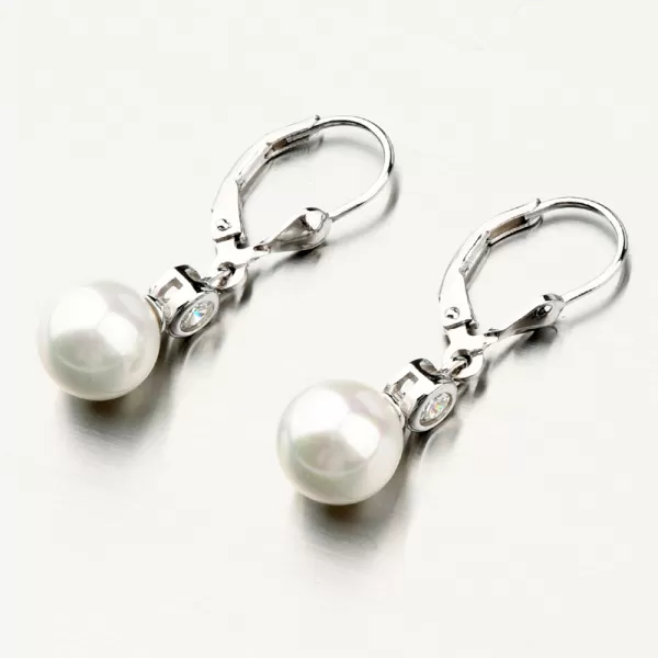 Stříbrné náušnice s perlou PKL-2151