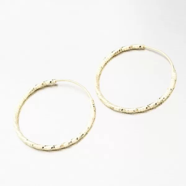 Stříbrné kruhy v barvě žlutého zlata 30 mm PKL-2204