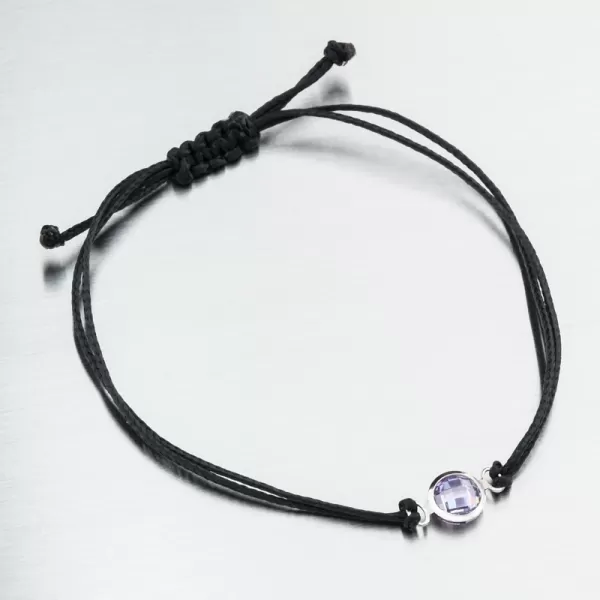 Šňůrkový náramek se zlatým přívěskem LT14-015-B-FIA