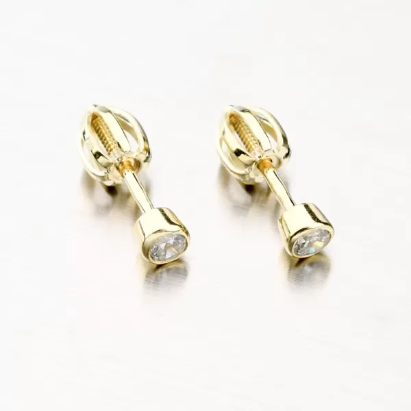 Zlaté náušnice pecky se zirkonem 52GZ-3033Z-SR