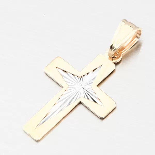 Zlatý přívěsek kříž 43-22497