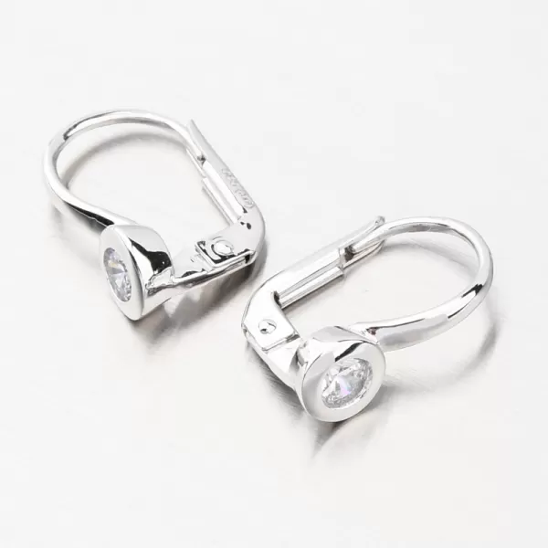 Náušnice z bílého zlata se zirkonem GCA12-005