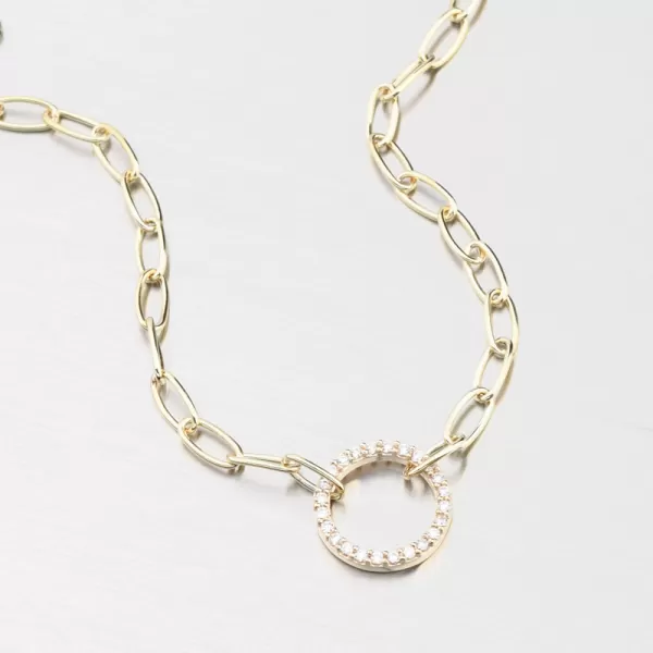 Dámský náramek žluté zlato 585 zirkon DZF5728-ZL-ZIR