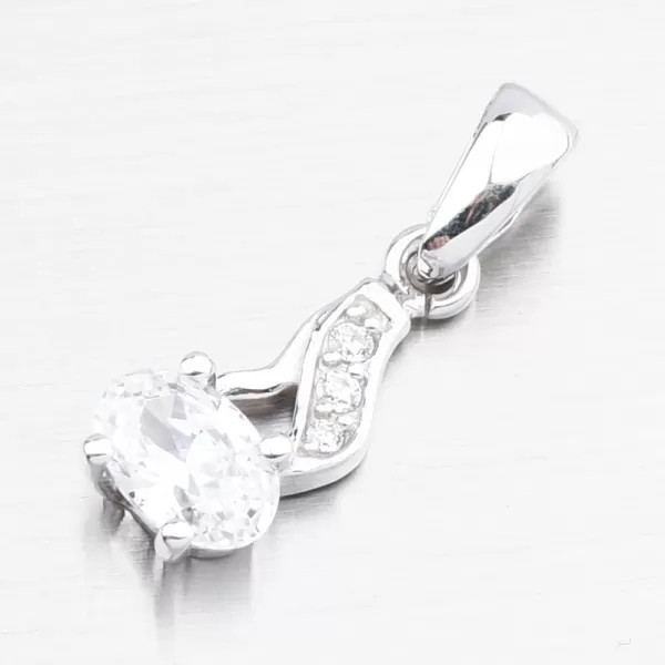 Zlatý přívěsek se zirkony 43-22058