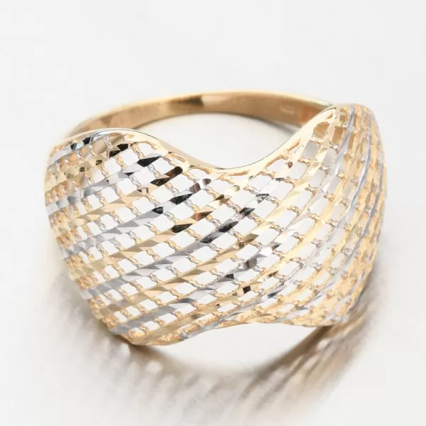 Dámský prsten zlato mix 585 11R-365