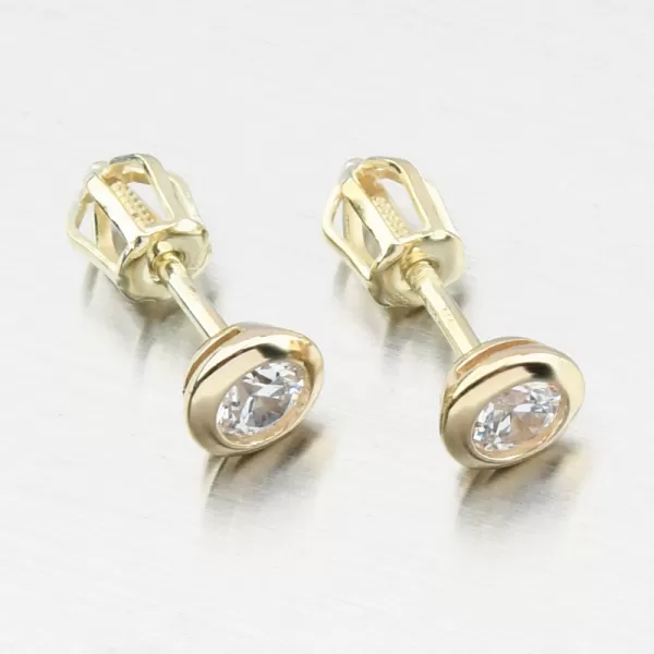 Zlaté náušnice pecky se zirkonem DZF3673-ZL-ZIR