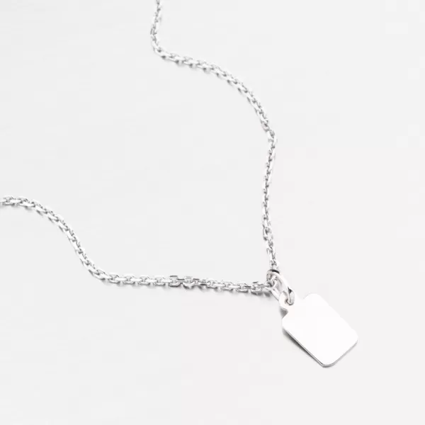 Přívěsek z bílého zlata destička 53P-384-B