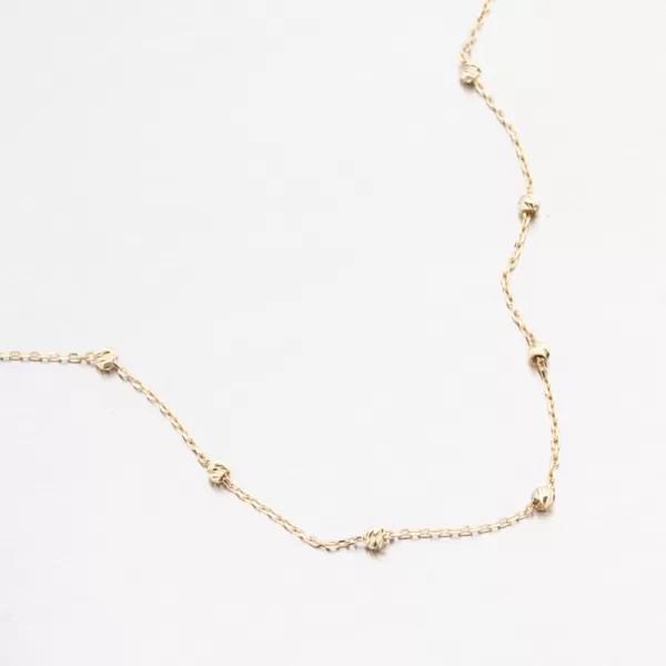 Zlatý náramek s kuličkami 14R-032