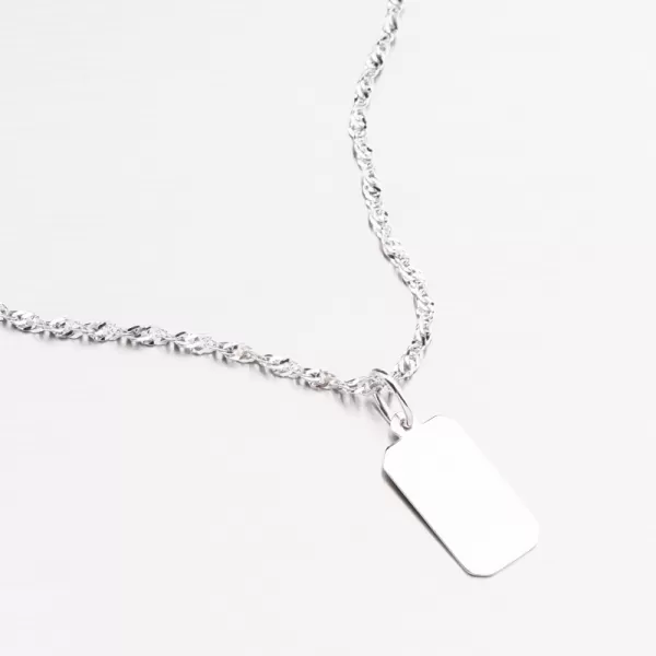 Přívěsek z bílého zlata destička 53P-383-B