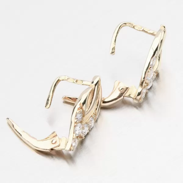 Zlaté náušnice se zirkony 663P-120406