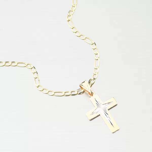 Zlatý přívěsek kříž 43-22497
