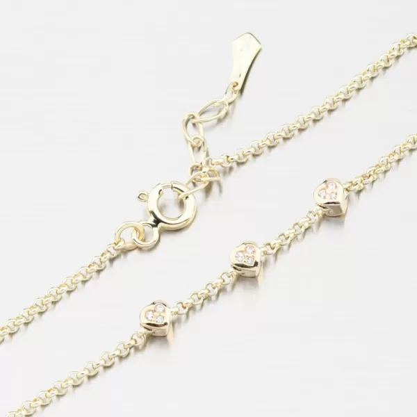 Dámský náramek žluté zlato 585 zirkon DZF5740-ZL-ZIR