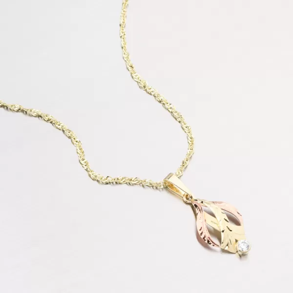 Zlatý přívěsek se zirkonem 53P-076