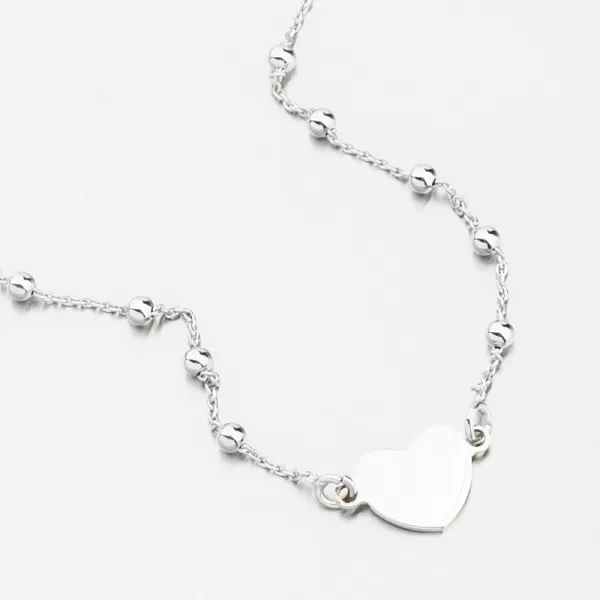 Stříbrný náramek se srdíčkem B1901874-1132-SLX