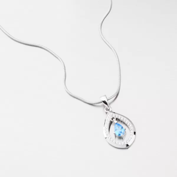 Přívěsek se syntetickým akvamarínem PKL-3146