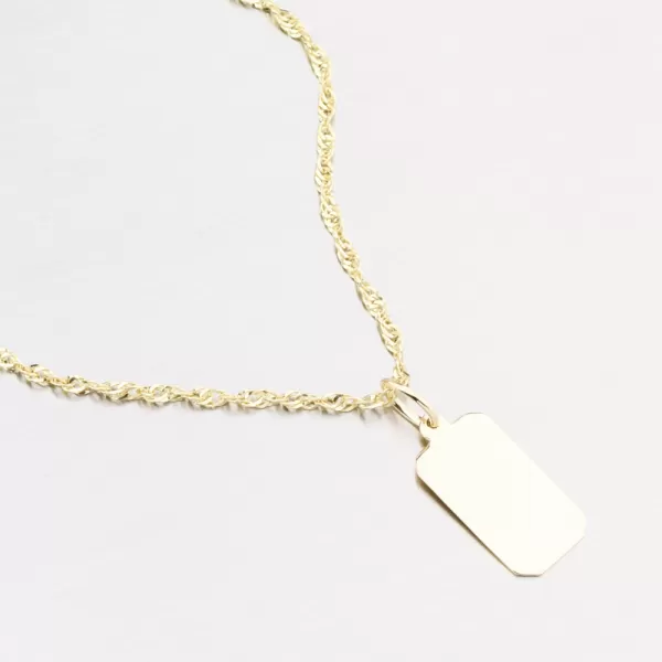 Zlatý přívěsek destička 53P-383-ZL