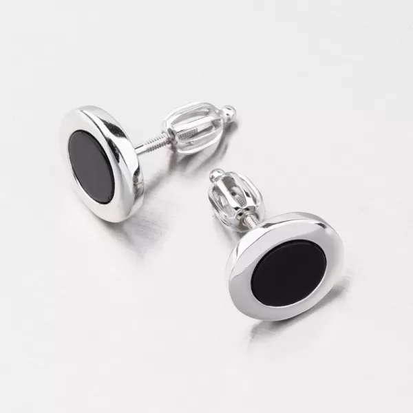 Náušnice pecky s onyxem UPST-121652S