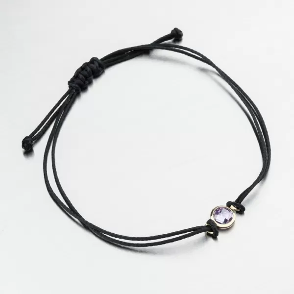 Šňůrkový náramek se zlatým přívěskem LT14-014-ZL-FIA