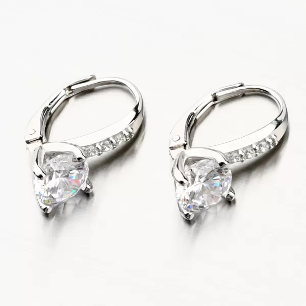 Stříbrné náušnice se zirkony PKL-2153