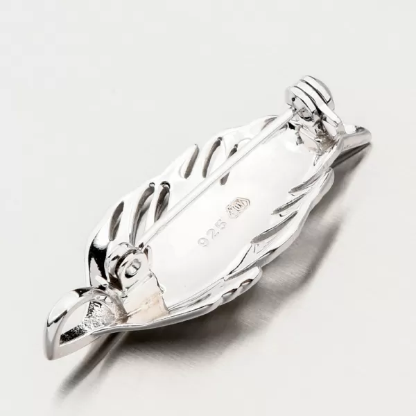 Stříbrná brož list PKL-6013