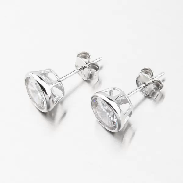 Stříbrné náušnice pecky se zirkonem UPST-122448