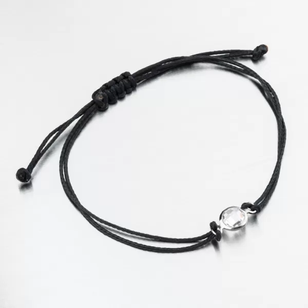 Šňůrkový náramek se zlatým přívěskem LT14-015-B-BIL