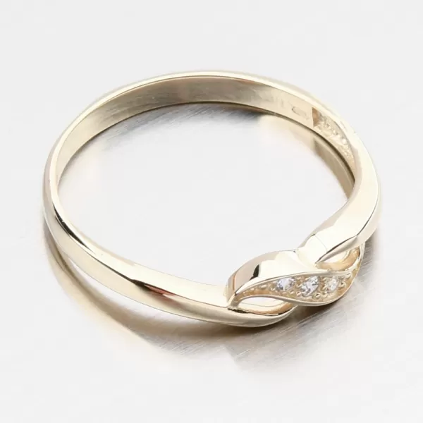 Dámský prsten žluté zlato 585 zirkon DZ2001-ZL-02