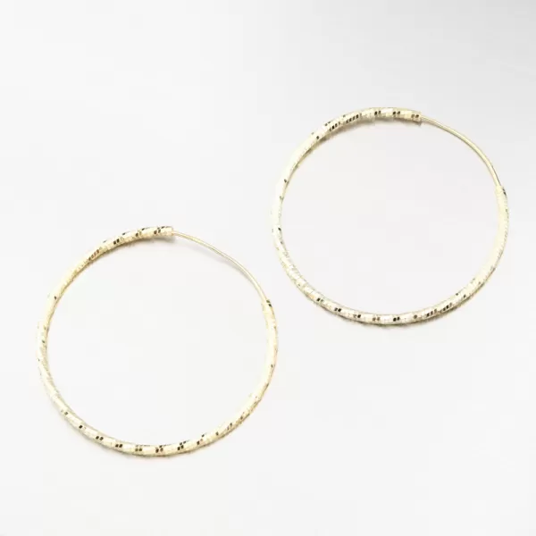 Stříbrné kruhy v barvě žlutého zlata 40 mm PKL-2202