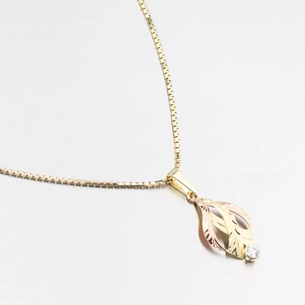 Zlatý přívěsek se zirkonem 53P-076