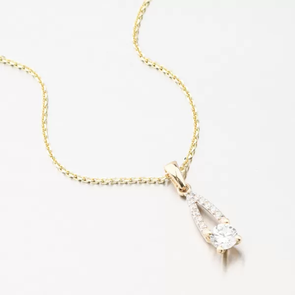 Zlatý přívěsek se zirkony 53GZZ-8051-ZL