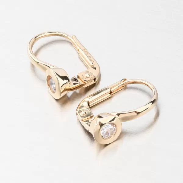 Zlaté náušnice se zirkonem GCA12-004