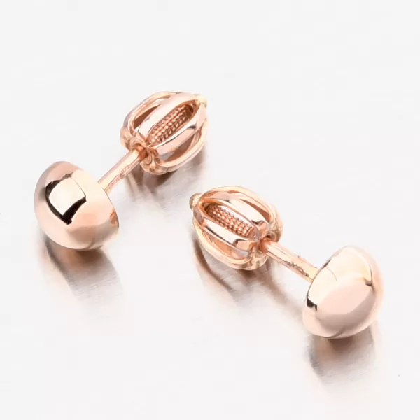 Náušnice z růžového zlata pecky DZ5006CV