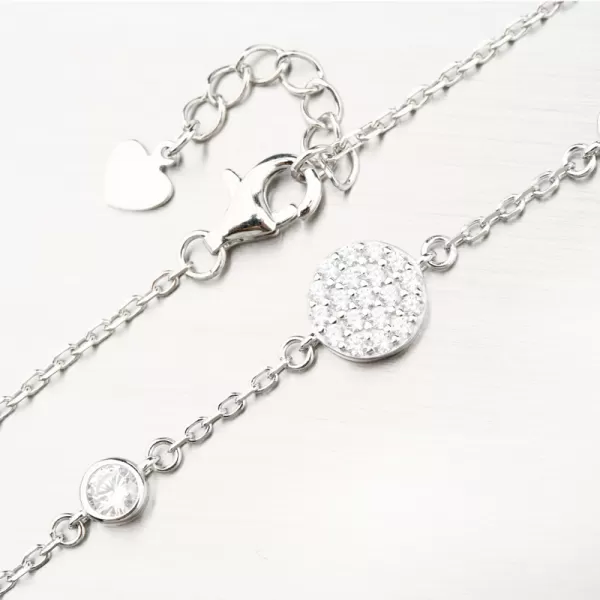 Stříbrný náramek se zirkony PKL-4008