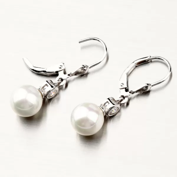 Stříbrné náušnice s perlou PKL-2151