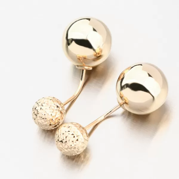 Zlaté náušnice koule záušnice 12R-750