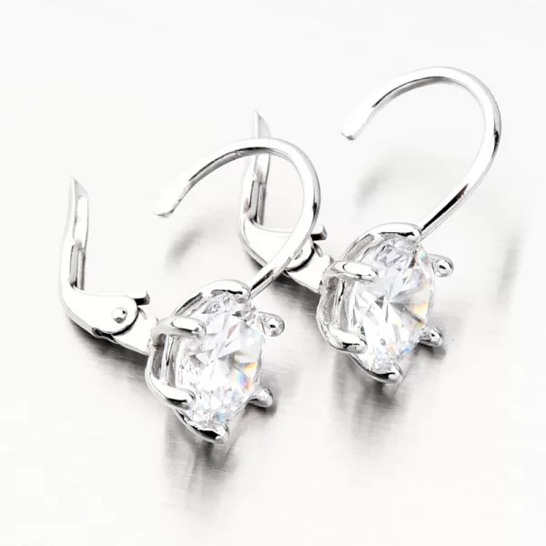 Náušnice z bílého zlata se zirkonem 10938B-NK-ZIR