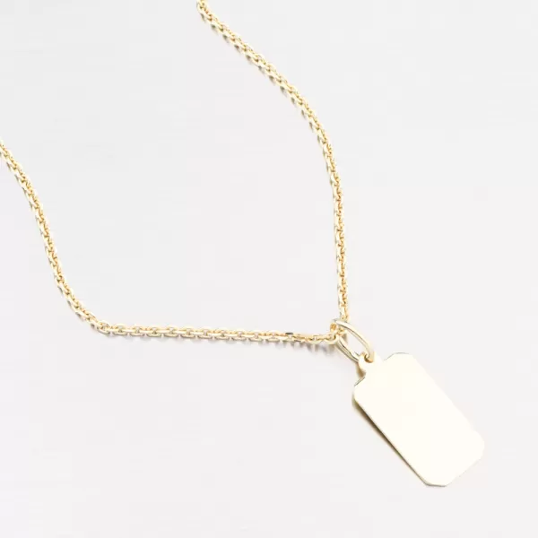 Zlatý přívěsek destička 53P-383-ZL