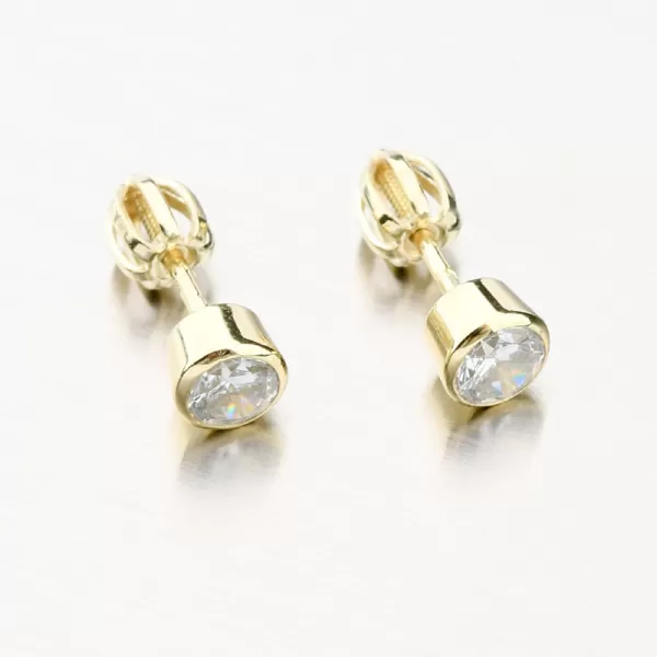 Zlaté náušnice pecky se zirkonem 52GZ-3035Z-SR