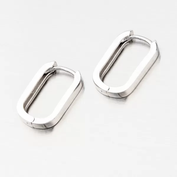 Hranaté náušnice z bílého zlata 12R-728